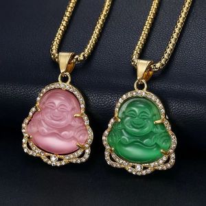 Boeddha hanger kettingen voor vrouwen 14k gouden kubieke zirkon ketting mode sieraden nieuwe stijl