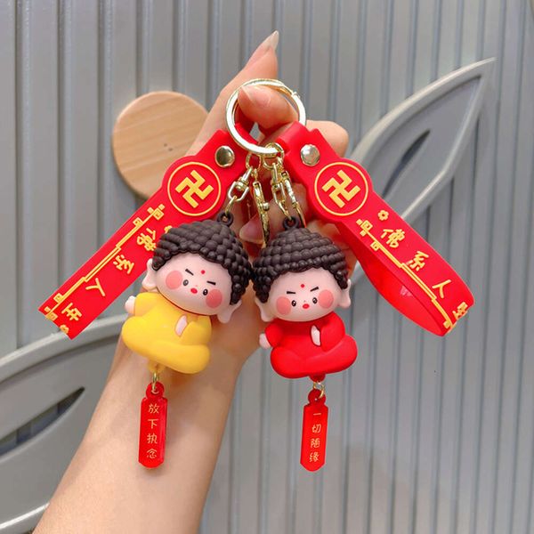 Bouddhist Life Doll Doll Doll mignon en silicone porte-clés de trousseau clé de trousseau créatif décoration pendentif cadeau