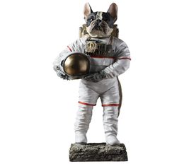 Buf nordique grande taille décor intérieur astronaute chien statue résine artisanat décoratif ornements mignons sculpture animale décoration figurines3861540