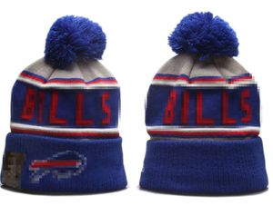 Buffalo Beanie Gorros SOX LA NY Equipo de béisbol de América del Norte Parche lateral Lana de invierno Deporte Gorro de punto Pom Skull Caps A12