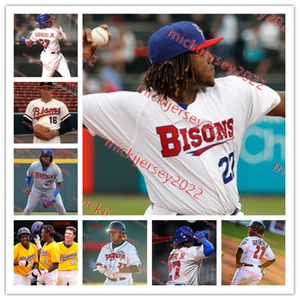 Maillot de baseball Buffalo Bisons Jackson Rees Fitz Stadler Chris Bec Stevie Berman Juan Gonzalez Luis De Los Santos Maillots Buffalo Bisons cousus sur mesure pour hommes et jeunes