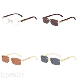 Buffalo Horn Zonnebril voor vrouwelijke designer bril Outdoor Gafas de Sol Fashion Male Dames gepolariseerd UV Bescherming Wood Luxe zonnebrillen Zomer PJ007 F23