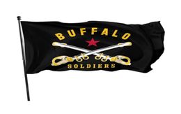 Buffalo Soldier America History 3039 x 5039ft Flags Banners de célébration en plein air 100d Polyester haute qualité avec laiton gromm4770849