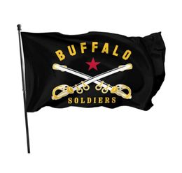 Buffalo Soldier America History 3039 x 5039ft vlaggen Outdoor Celebration Banners 100D Polyester Hoge kwaliteit met messing Gromm4350557