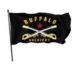 Buffalo Soldier America History 3039 x 5039ft vlaggen Outdoor Celebration Banners 100D Polyester Hoge kwaliteit met messing Gromm7125557