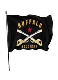 Buffalo Soldier America History 3039 x 5039ft Flags Banners de célébration en plein air 100d Polyester haute qualité avec laiton gromm8924813
