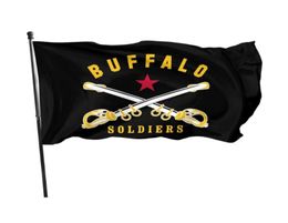 Buffalo Soldier America History 3039 x 5039ft Drapeaux Bannières de célébration en plein air 100D Polyester de haute qualité avec œillet en laiton 3197444