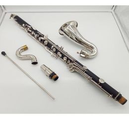 Buffet Bass Clarinet Professional BB Clarinet Drop B Tuning Black Tube Clarinet Silverring Keys KLARNET Brand Brand Musical Instrument7160274