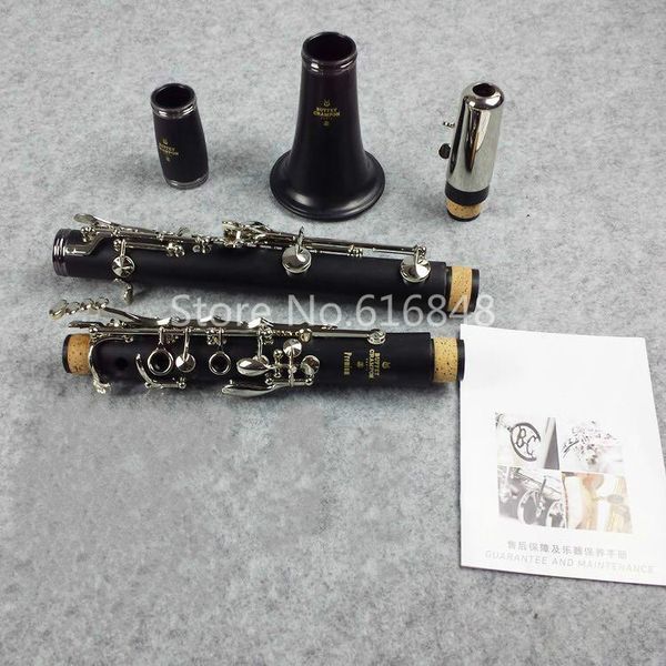 Clarinete BUFFET Premium Bb Brand de 17 teclas, clarinete de instrumentos musicales de tubo negro de alta calidad con estuche y accesorios de boquilla