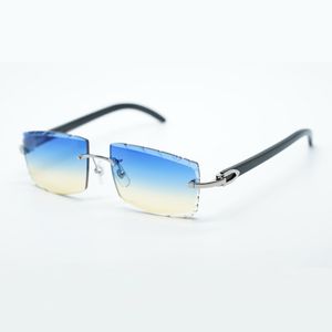 Buffs Fraîches lunettes de soleil 3524031 avec des jambes de klaxon de buffle noir et un objectif coupé 57 mm