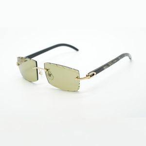 Buffs coole zonnebril 3524031 met zwarte getextureerde poten van buffelhoorn en 57 mm geslepen lens