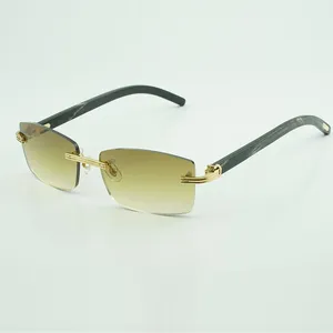 Montures de lunettes de soleil Buffs 0286O avec nouveau matériel et pattes en corne de buffle texturée noire 56-17-140 mm
