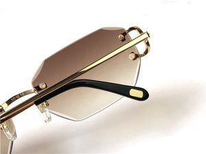 Gafas de sol Buffs Lente de corte de diamante de diamantes Vintage Irregular Diseño de Avant-Garde UV400 Li Gafas de sol diseñadores