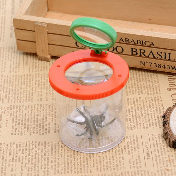 Bug Box Magnify Insects Viewer 2 Lens 4x Grossissement Loupe Childs Kids Toy Entomologists