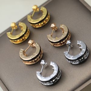 BURIGARI CIRCULAIRE Designer bengelen oorbellen voor vrouw diamant hoogste aanrechtkwaliteit goud vergulde 18k klassieke stijl merkontwerpercadeau voor vriendin 009