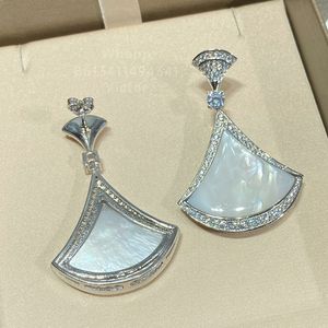 BUIGARI Dream succession designer boucles d'oreilles pendantes pour femme Advanced Fritillaria en forme d'éventail la plus haute qualité de luxe style classique cadeaux premium 027