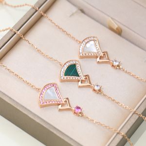 BUIGARI Pulsera tobillera falda en forma de abanico de diseñador para mujer Pulsera Chapado en Oro 18K reproducciones oficiales moda estilo clásico Never fade regalo aniversario 037