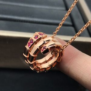 BUIGARI Serpentine Hanger Serie designer ketting voor vrouw edelsteen T0P kwaliteit Vergulde 18K klassieke stijl mode luxe sieraden verjaardagscadeau 025