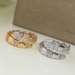 BUIGARI Serpentine série bague de créateur pour femme diamant plaqué or 18 carats taille d'ajustement gratuit plus haute qualité de comptoir style classique cadeaux premium 025