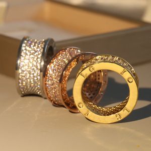 BUIGARI Kleine taille serie designer ring voor vrouw diamant T0P kwaliteit officiële reproducties klassieke stijl mode luxe verjaardagscadeau 054