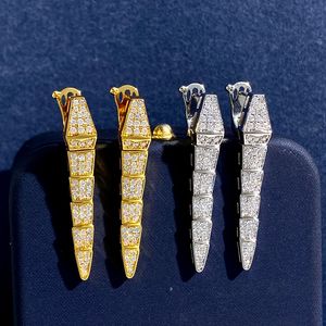 BUIGARI Serpent queue designer boucles d'oreilles pendantes pour femme diamant mode plaqué or 18 carats style classique T0P qualité marque designer cadeau exquis avec boîte 005