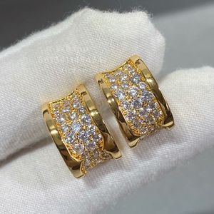 BUIGARI UFO -serie Designer Dange oorbellen voor vrouw officiële reproducties Diamond Gold vergulde 18K Classic Style Fashion Jewelry Premium Gifts 028