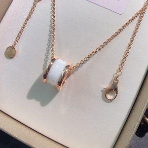 Buigari Zero1 CNC Ceramic Series Designer ketting voor vrouw Gold vergulde 18K hoogste Tegenkwaliteit luxe klassieke stijl sieraden Gift voor vriendin 031