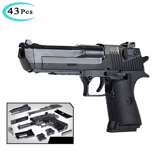 Bloc de construction Simulation Pistolet Jouets Desert Eagle Modèle Pistolet Assemblé King Melee Challenge Cadeaux Pour Garçon 220715