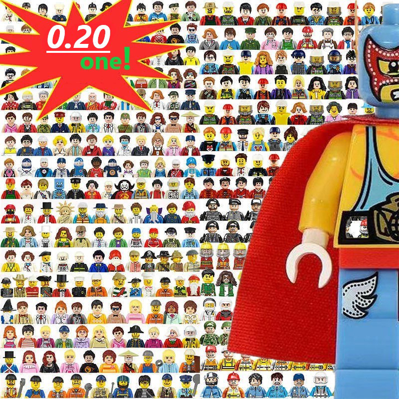 Building Block Toys Different Mini Characters Action Figures Worker Doctor Student Police Fireman Pirate Sportsman Building Bricks Birthday Toys For Children