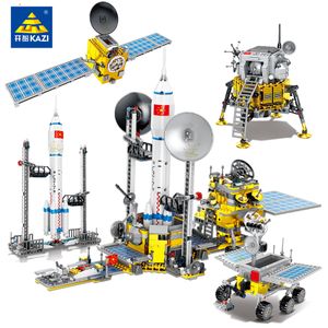 Blocs de construction en briques Star War, jouets de ville, Station spatiale, vaisseau spatial habité, fusée Lunar Rover, figurines d'astronautes aérospatiaux, jouets en briques