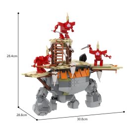 BuildMoc Guardian Battle Stone Talus Blocy Blocs Set Botw Tears of the Kingdom Monster Bricks Toy for Children Birthday Gift