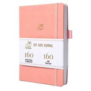 BUKE 5X5mm Journal Dot Gird Notebook 160 Pages, Taille 5.7X8.2 Inch, 160Gsm Ultra Thick Bamboo Paper DIY Bujo Planner 220401