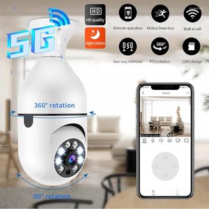 Caméra à ampoule HD 1080p, Vision nocturne, Surveillance panoramique sans fil à 360 °, moniteur de Protection de sécurité à domicile