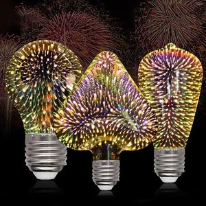 Bulb Decoratie Nachtlicht E27 5W 85-265V Retro Star Firework Holiday Novely Christmas Lighting