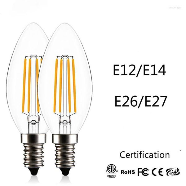 Ampoule E12/E14/E26/E27 110v 220v Lampe Smart Light Filament Ampoules Maïs Nature Blanc Edison