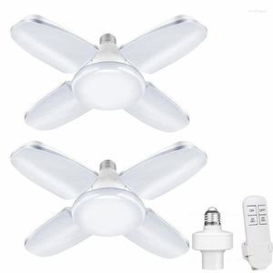 Ampoule ventilateur lame synchronisation lampe AC220V-110V 28W pliable lumière Lampada pour plafond à la maison avec télécommande