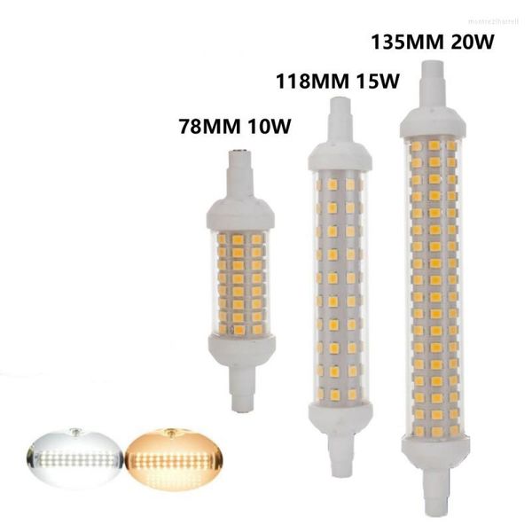 Lámpara de bombilla R7S 15W 20W SMD 2835 78mm 118mm 135mm luz LED AC220V ahorro de energía reemplazar halógeno