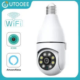 Lamp Wifi IP Camera PTZ Draadloos Nachtzicht Tweeweg Audio Babyfoon Auto Tracking Home CCTV ICsee