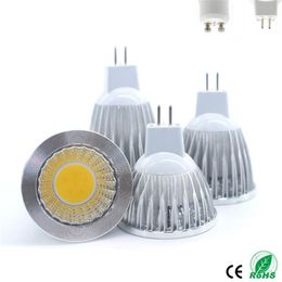 Bombillas 10Pcs GU10 COB LED Bombilla de luz 9W 12W 15W 18W Foco regulable Mr16 Lámpara para el hogar LightingLED