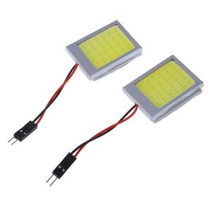 Ampoules 2 x T10 Panneau 24 SMD COB LED Voiture Lecture Ampoule Plafonnier Blanc BA9S E Festoon Adaptateurs254Q