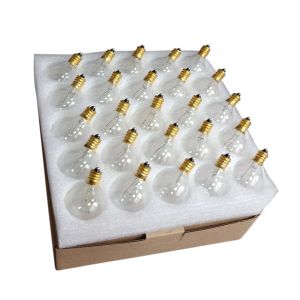 Bollen 25 Pack AC230V G40 Globe Tungsten Incandescent Bulb Lamp E12 Basis Socket Holder IP44 Waterdichte Warm Wit String Licht Decor