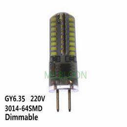 Ampoules 2pcs Dimmable LED Gy6 35 220V Ampoule de maïs en silicone G6 35 Gradation Crystal Light Chandelier3057
