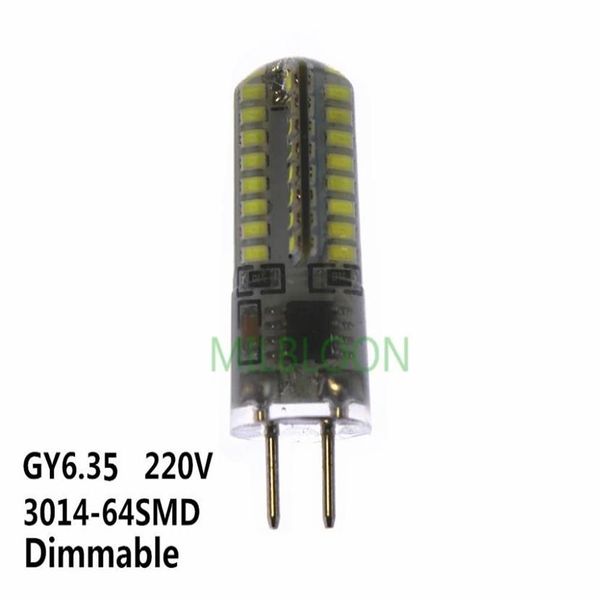 Bombillas 2pcs Regulable Led Gy6 35 220v Bombilla De Maíz De Silicona G6 35 Lámpara De Luz De Cristal De Atenuación301g