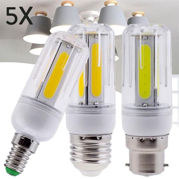 Bulbes 5x Bright E27 LED COB Corn Light E26 E14 E12 B22 Lampes 220V 110V 12W 16W Ampoule Bombilla pour la maison maison 275U