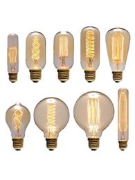Bollen Edison Bulb E27 40W 60W 220V C35 ST64 T45 BT53 A60 G80 G95 G125 Filament gloeilamente licht ampoule vintage lamp voor decorled led
