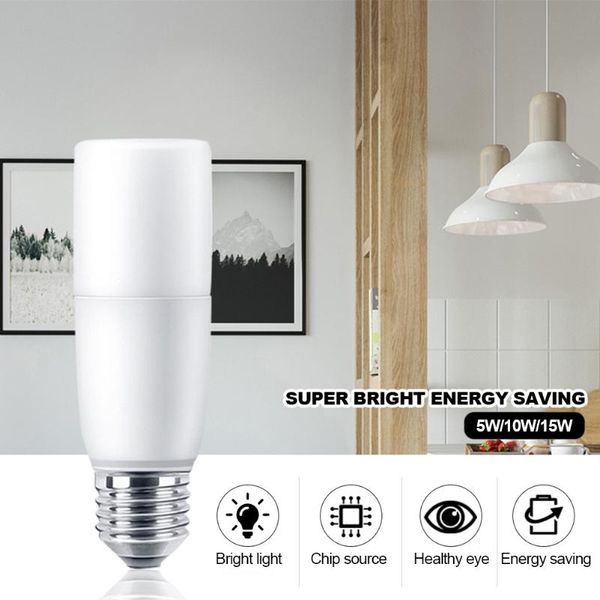 Ampoules Ampoule LED à économie d'énergie pour la maison, 5W/10W/15W/20W, sans scintillement, 6500K 2700K, lumière 220V, bâton de maïs