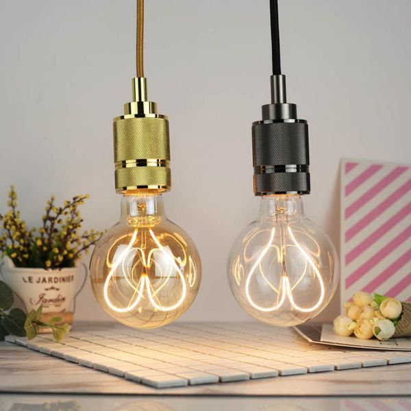 Ampoules maison rétro ampoule E27 lumière LED Filament 110V 220V 4W Dimmable G95 Vintage Ampoule incandescente spirale lampe