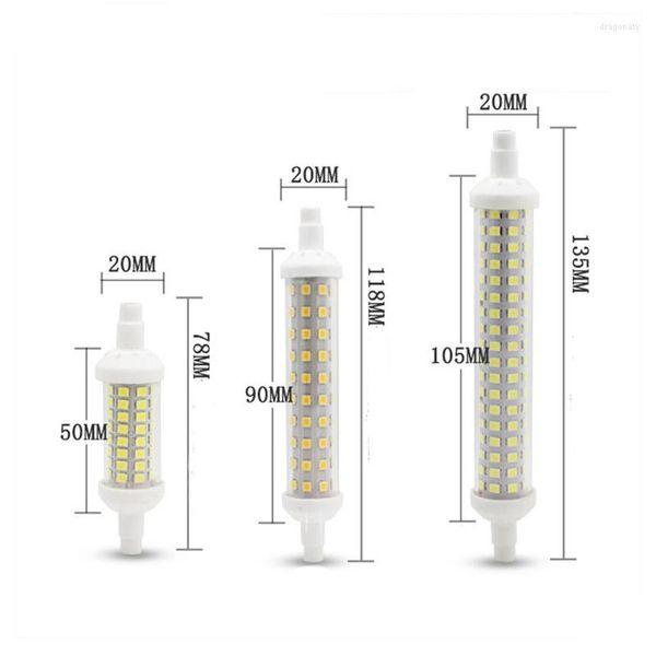 Ampoules lampara variable R7S LED maïs 78mm 118mm 135mm 189mm lumière 2835 SMD ampoule 20W 30W remplacer la lampe halogène BombillasLED