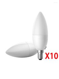 Bollen LED 10/6/4 PCS Candle Bulb E14 E27 Lampara Light 220V-240V 12W 9W Bombilla Lamp No Flicker Spotlight Kroonluchter verlicht