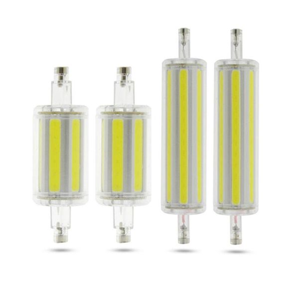 Bombillas Luz LED R7S 78 mm 15 W 30 W Foco de alta potencia 118 mm COB Tubo Bombilla Reemplace la lámpara halógena 110 V 220 V